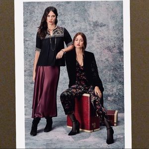 Johnny Was Jade Velvet pants with pockets. L